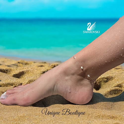 Гривна за глезен More SWAROVSKI® с единични кристалчета