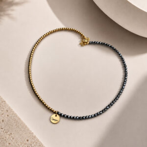 Колие Gold Hematite Tag