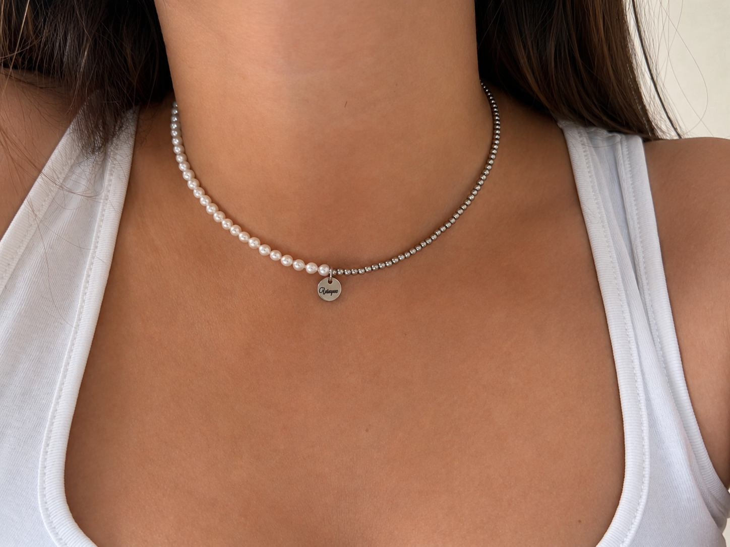 Колие Pearls Tag – Silver