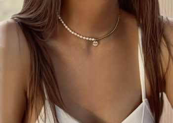 Колие Gold Pearl Tag