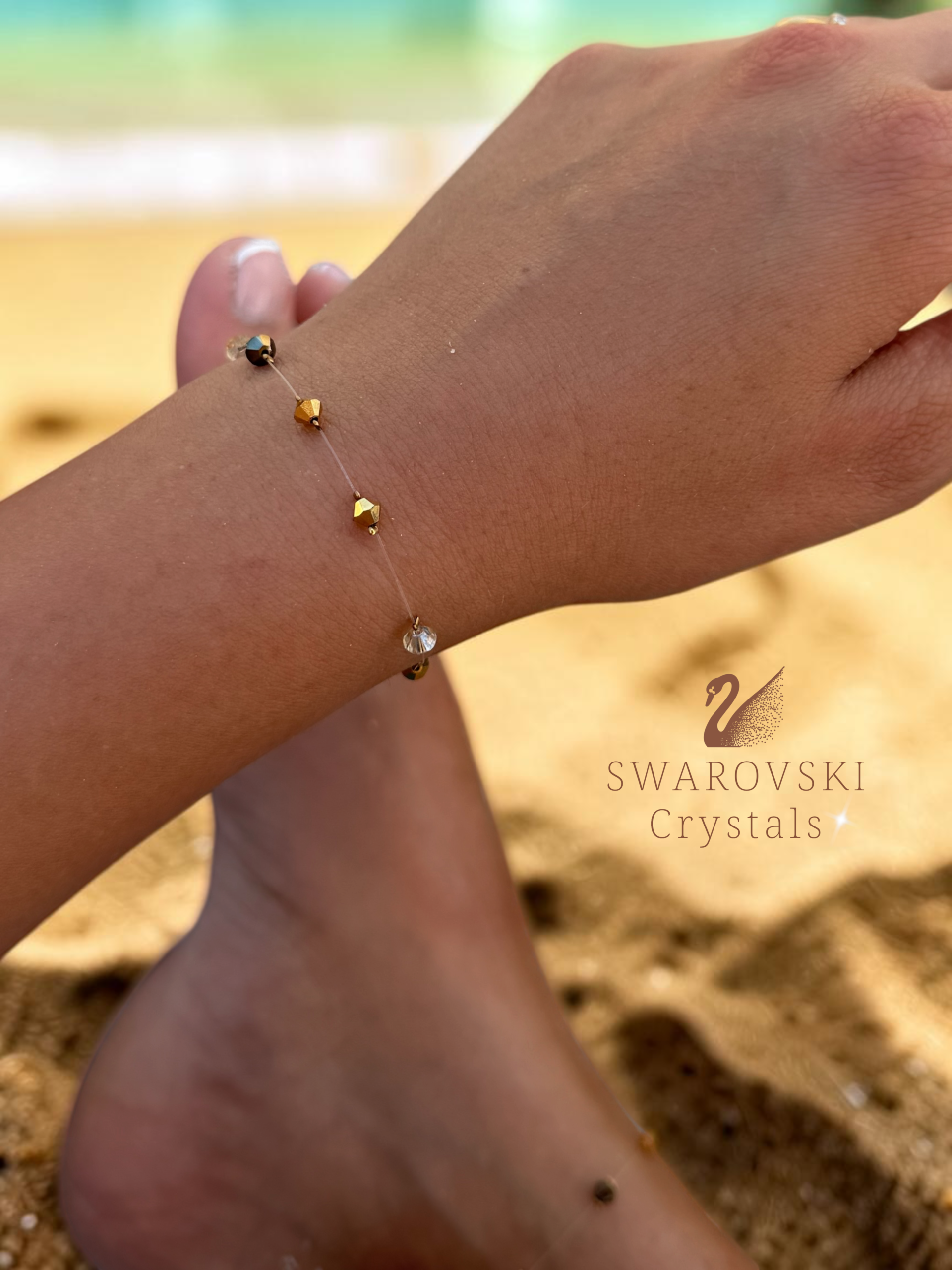 Гривна Swarovski Gold 1 Гривна Swarovski Gold