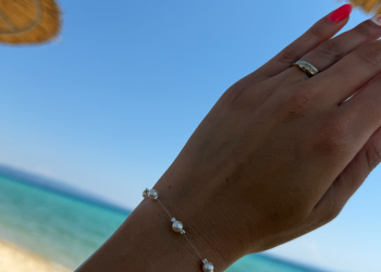 Гривна Swarovski® Pearls White