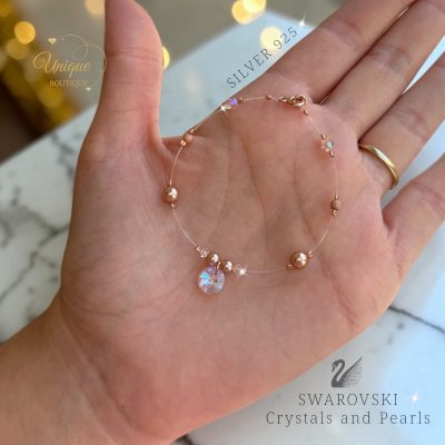 Гривна Swarovski® Rose Gold Pearls