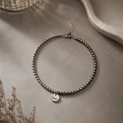 Гривна Silver Hematite Tag