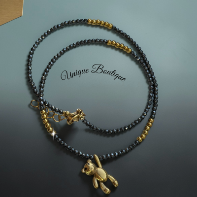 колие от Хематит и мече в златно