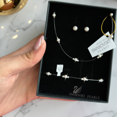 Комплект Swarovski® Pearls – White