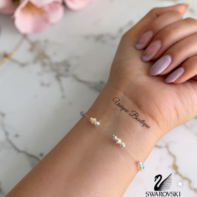 Гривна с тройни кристали Swarovski AB