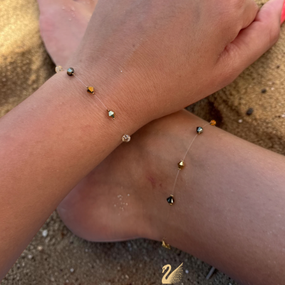 Комплект гривни Gold Swarovski