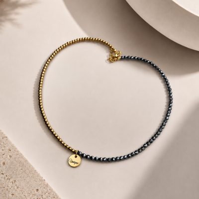 Колие Gold Hematite Tag